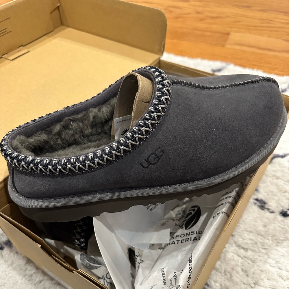 UGG Tasman dark grey slipper kids size 6 womens size 7
